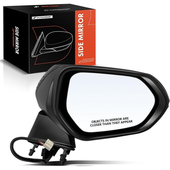 A-Premium Passenger Side Power Door Mirror - Compatible with Toyota Corolla 2020 2021 2022 - Heated Manual Folding Black Outside Rear View Mirror - Replace# 8791502360C0
