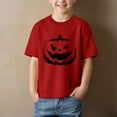 thumbnail image 2 of CMSHTD Halloween Shirts for Kids Boys Short Sleeve Fall, Toddler Boys Children T-Shirts Cute Tops, Red Size 7-8 Years, 2 of 4