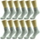 thumbnail image 1 of Calcetines Circulatorios de Tobillo para Hombres Grandes y Altos, 6-12 Pares de Calcetines Diabéticos de Apoyo a la Salud, sin Atar y de Ajuste Holgado (13-15) (Gris, Paquete de 6), 1 of 2