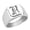 Silver, variant on Initial Royal Letter R Monogram Stainless Steel Signet Ring