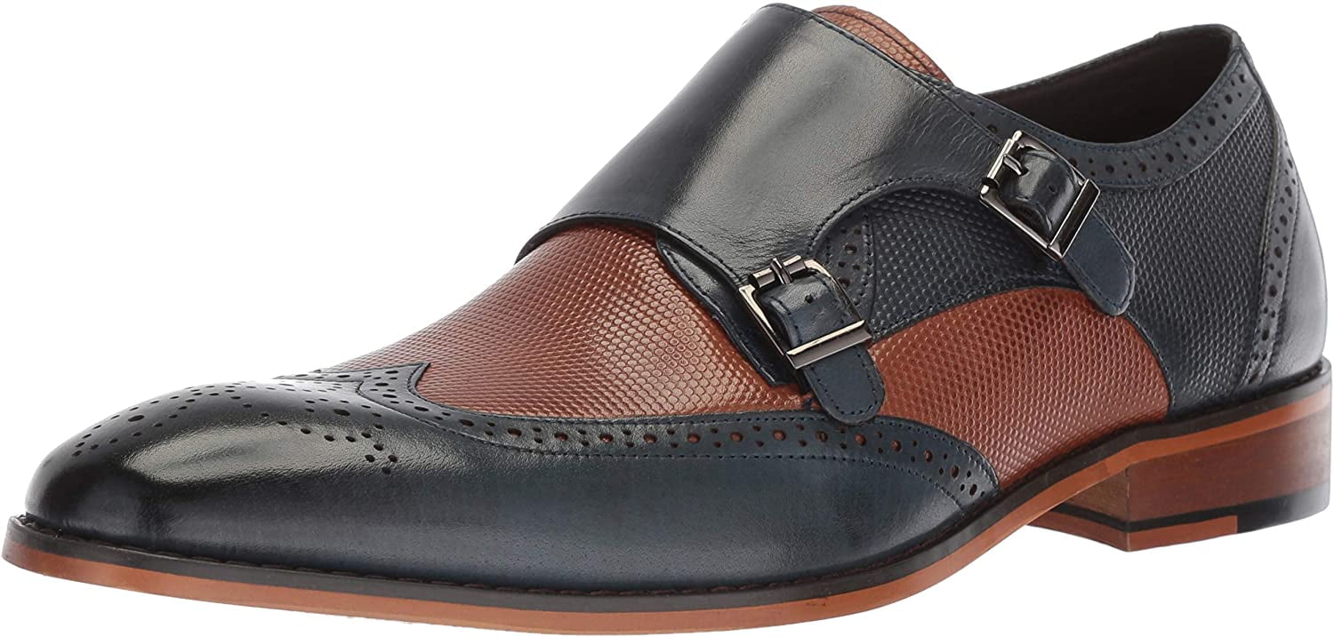 stacy adams men's lavine double monk strap loafers