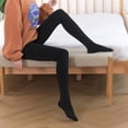 thumbnail image 5 of Ladies Elastic Solid Color Leg Bottoming Socks 220G Plus Velvet Medium Thickness Designer Tights for Women Ladies Opaque Tights Womens Dance Tights Tights for Women plus Size Pattern Control Top, 5 of 8