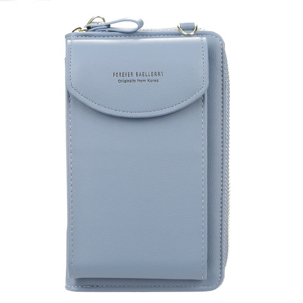 Cartera de mujer, bandolera, de un solo hombro, para teléfono móvil, monedero largo Cartera de mujer
