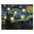 thumbnail image 2 of Lighted Wall Art Canvas With Timer- Van Gogh Starry Night Printed Decor with LED And Color-Changing Lights for Home and Office , 16"x20" by Lavish Home, 2 of 8