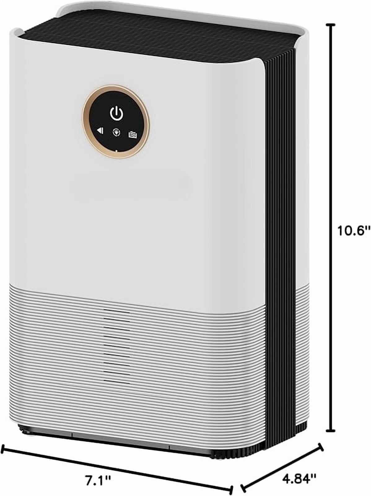 Dehumidifier for Room for Home, (850 sq.ft) Small Dehumidifiers with Drain Hose, Safe Drainage Auto-off Odor Removal 2 Duak-Core Portable Deshumificador Bathroom RV, 50 OZ Water Tank