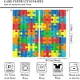 thumbnail image 2 of Abstract Kitchen Curtains, Colorful Puzzle Pieces Fractal Children Hobby Activity Leisure Toys Cartoon Image Window Drapes Set 2 Panels,42x45 Inches, 2 of 8