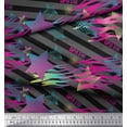 thumbnail image 3 of Soimoi Cotton Duck Fabric Star & Diagonal Stripe Print Fabric by the Yard 42 Inch Wide, 3 of 3