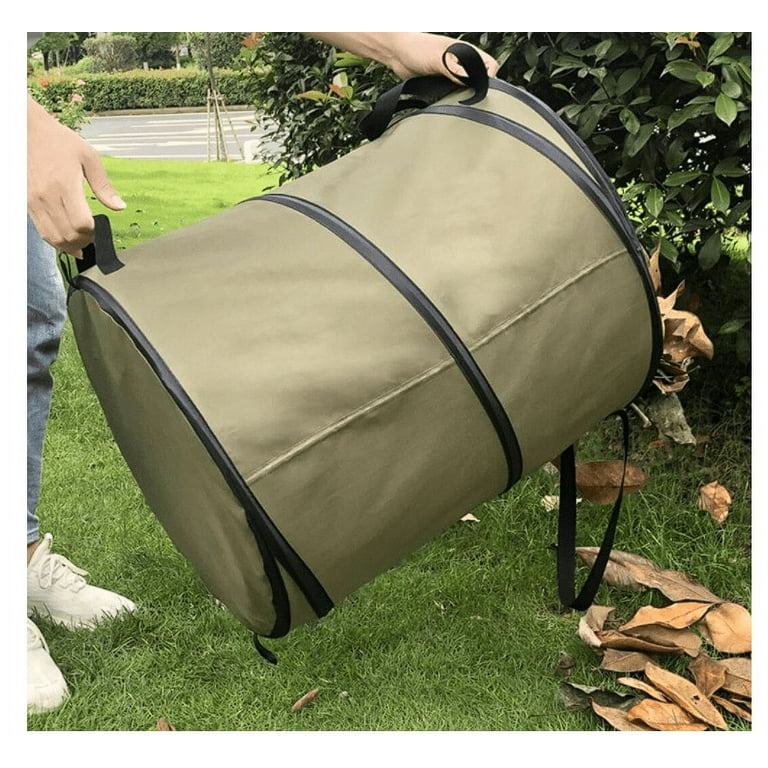  Collapsible Lawn and Leaf Bag Pop-Up Trash Can/Recycle Bin Leaf  Waste Bag Outdoor Leaf Bin, 30 Gallon Collapsible Garden Bag for Lawn Yard  Garden Camping with Handle(2 Pack) : Patio, Lawn