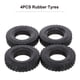 thumbnail image 1 of Neumlicos de Goma de 4pcs 85 mm Neumlicos de rueda de 20 mm de ancho con esponja para 1:14 camiones de tractores rc car, 1 of 7