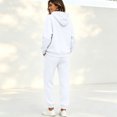 thumbnail image 5 of Stralyhd Sweatsuits Women 2 Piece Outfit Fleece Baggy Hooded Sweatshirt and Joggers Sweat Sets Casual Fall Fashion Matching Sweatsuits White M, 5 of 6