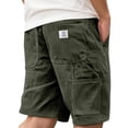 thumbnail image 3 of Men’s Corduroy Shorts Retro Multi Pocket Embroidered Logo Casual Bottoms, 3 of 6