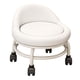 thumbnail image 2 of Asiento rodante bajo con respaldo Perfecl Taburete corto de cuero PU, 2 of 8