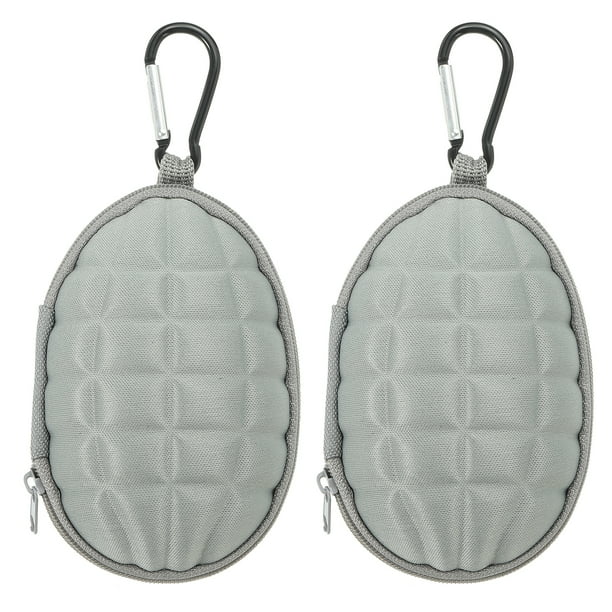Bolsa de Almacenamiento de Accesorios para Billar Uxcell, 2 Piezas Bolsa de Tiza Portátil, Gris