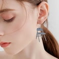 thumbnail image 3 of Boucles d'Oreilles de Chaise Amusantes Roses Scintillantes Colorées Acrylique Mini Boucles d'Oreilles de Chaise 3D Collier de Chaise Arrière de Simulation Drôle, 3 of 8
