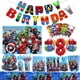 thumbnail image 2 of Juego de vajilla para decoración de fiesta de cumpleaños de Los Vengadores, mantel, vasos de papel, platos y globos de Iron Man, suministros para cumpleaños de bebé, 2 of 5