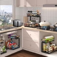 thumbnail image 2 of Organizador Bajo del Fregadero con Deslizamiento Ajustables, Estante Organizador de Fregadero Cocina y Baño Extraíble para Gabinete 2 Niveles, Cajón Deslizante Metal, Especieros para Cocina, 2 of 7