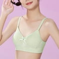 thumbnail image 2 of AUNVITO Teen Girls Breathable Comfort Bra Thin Lightweight Fixed Cup Adolescent Support Training Underwear, 2 of 5