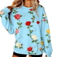thumbnail image 3 of TaTaai Womens Festive St. Patricks Day Long Sleeve Crew Neck Pullover Sweatshirt Shamrock Print Casual Loose Soft Lightweight Holiday Tops For Daily Party Wear Gift, 3 of 7