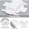 thumbnail image 4 of 16 cajas de cajón con tapa de PVC transparente esmerilado de 8,4 x 8,4 x 3,3 cm (3,3 x 3,3 x 1,3 pulgadas), cajas cuadradas blancas de cartón kraft para regalos., 4 of 6