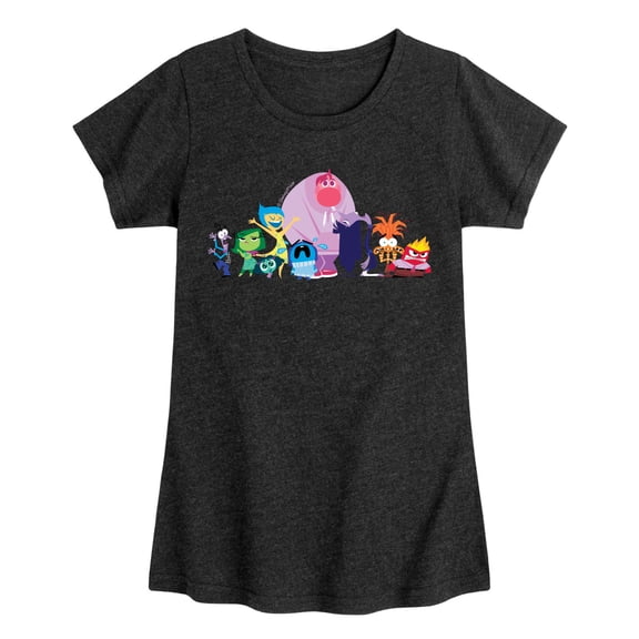 Inside Out - Chest Lineup - Youth Girls Fitted Short Sleeve T-Shirt