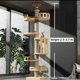thumbnail image 3 of Adjustable Cat Tree House Tower Floor to Ceiling Kitten Multi-Level Condo With Scratching Post Hammock Pet Cat Activity Center ShopWise Round, 3 of 13
