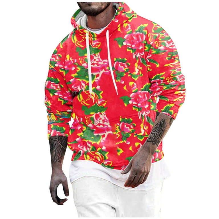 PFWOWB Winter Hoodie for Men Male Spring and Autumn Large