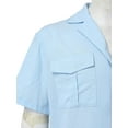 thumbnail image 4 of ORQ Men Turn-Down Collar Shirt And Shorts Casual Two-Piece Set, 4 of 5