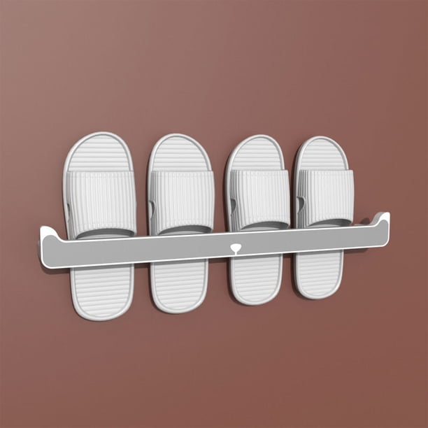 Ganfancp Estante para Zapatillas de Baño Punch Libera El Inodoro Estante para Zapatillas de Baño Almacenamiento de Zapatos En La Pared Ofertas Del Día Sólo En Línea 1* Soporte para Zapatillas de Baño
