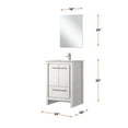 thumbnail image 4 of Lafarre 24 in W White Vanity, White Quartz Top, Brushed Nickel Faucet Set & 18 in Mirror, 4 of 6