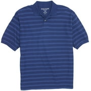 Big Men's Striped Cotton Pique Polo Shirt