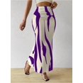 thumbnail image 3 of Women'S Ruched Bodycon Maxi Skirt High Waisted Fishtail Pencil Long Skirts Fall Purple XL, 3 of 5