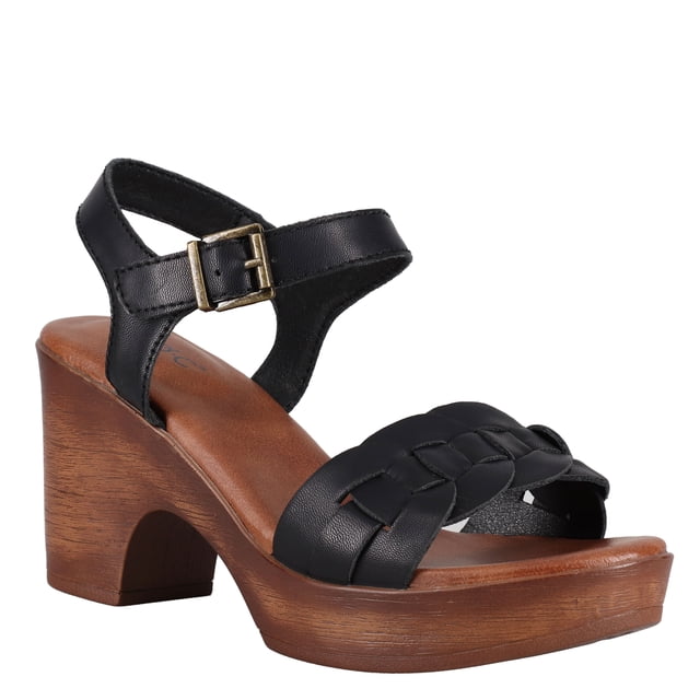 b.o.c Women Gigi Sandals, Medium Width, Side Buckle, Black