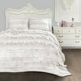 thumbnail image 4 of Lush Decor Belle 2 Piece Ruffled Quilt Bedding Set, Twin, Pink Blush, 4 of 5