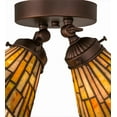 thumbnail image 3 of Meyda Tiffany 163434 Delta 2 Light 10" Wide Semi-Flush Ceiling Fixture - MultiColor, 3 of 7