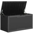thumbnail image 7 of Uforic 100 Gallon Resin Deck Box, Waterproof Outdoor Storage Box, Lockable, Black, 7 of 7