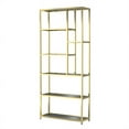 thumbnail image 7 of Bowery Hill Contemporary Metal 7-Shelf Bookcase in Brass Finish, 7 of 7