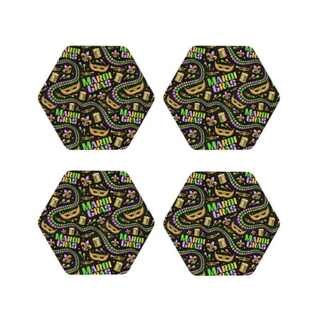 

Leather Coasters with Heat-resistant for Drinks Mardi Gras3 -标题2 Hexagon
