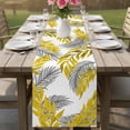 thumbnail image 4 of Yellow Leaves Table Runner 72 Inches, Willow Leaf Country Botanical Branches Bed Runner Dresser Scarves Tabletop for Indoor Outdoor Parties/Ceremony/Banquet, 14" x 72", 4 of 9