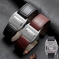thumbnail image 4 of Cartier Santos 100 Leather Strap - Black and Brown Strap 20mm 23mm Unisex, 4 of 5