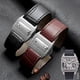 thumbnail image 4 of Cartier Santos 100 Leather Strap - Black and Brown Strap 20mm 23mm Unisex, 4 of 5