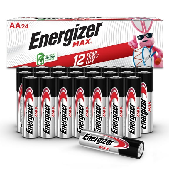Energizer AA Batteries, MAX Double A Battery Alkaline, 24 Count