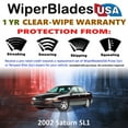 thumbnail image 2 of 2002 Saturn SL1 Beam Wiper Blades Wipers w/1yr Warranty (Set of 2), 2 of 5