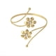 thumbnail image 1 of 6 Piezas de Anillo de Cortina con Diseño de Decoraciones de Aleación, Conjunto de Brazalete de Flores de Metal Exagerado Elegante con Diamantes, Dorado, 1 of 5