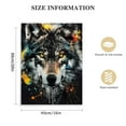 thumbnail image 2 of JRXY Wolf Graffiti Canvas Wall Art, Colorful Wolf Painting Picture Colorful Graffiti Animal Poster Print for Hallway Decor 16x20 in, 2 of 5