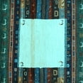 thumbnail image 1 of Ahgly Company Indoor Square Abstract Light Blue Contemporary Area Rugs, 4' Square, 1 of 4