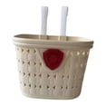thumbnail image 4 of Quzzie Bike Basket Kids Bike Basket Front Storage Bicycle Handlebar Decoration Removable PP Material with Light Detachable Carrier Suitable for Children Ridi White, 4 of 8