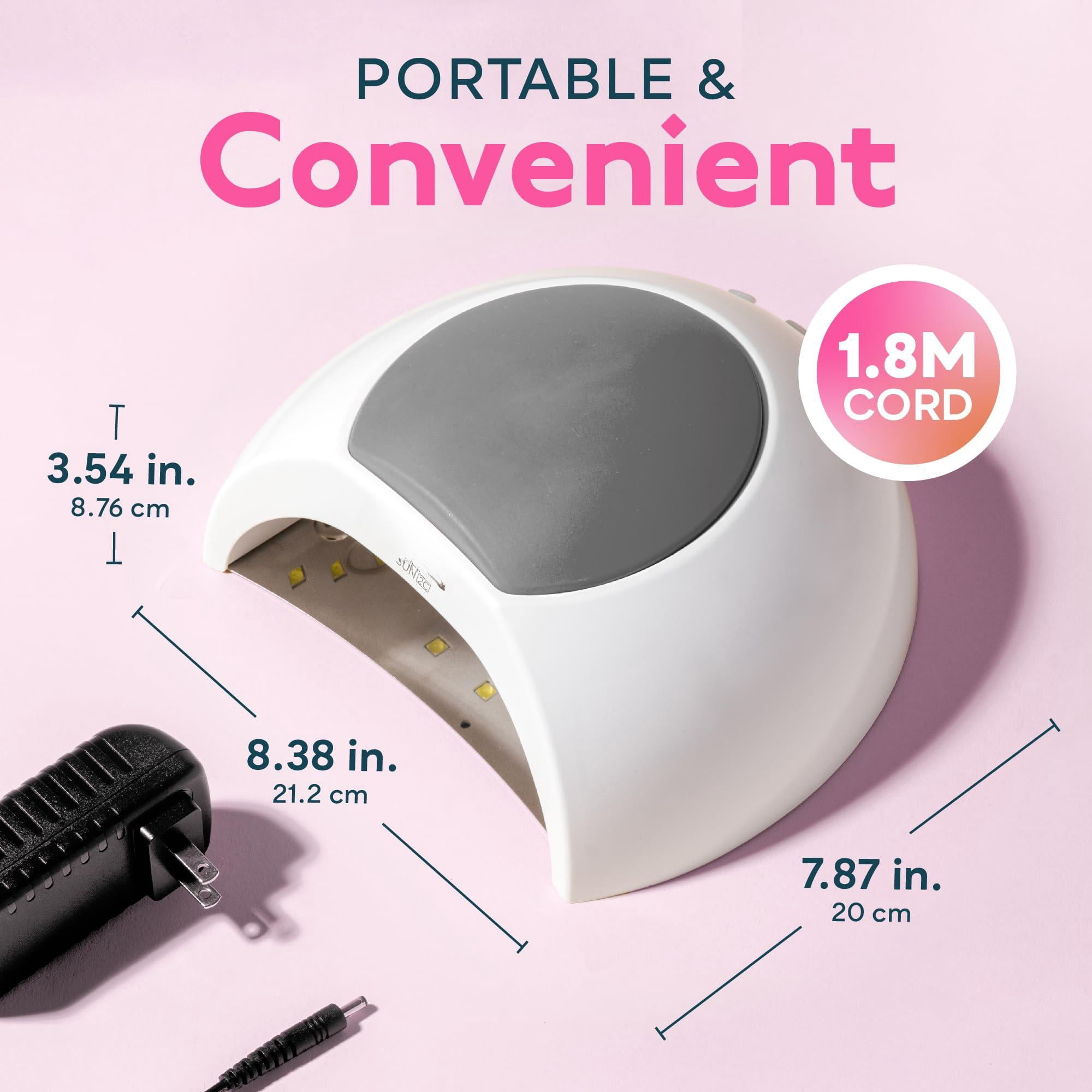 Uv Light For Gel Nails Polish  Led Lamp With 4 Timer Settings Auto Sensor Removable Base Sun2c Grey