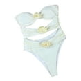 thumbnail image 2 of BONIXOOM Tankini Swimsuits For Women Underwire Elastic Printed Bikinis Bikini Summer Swimwears on Clearance White Size 6, 2 of 6