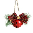 thumbnail image 2 of Vintage Jumbo Sleigh Bell Ornaments - Rustic Metal Christmas Bell with Plaid Ribbon for Tree Hanging, Farmhouse Holiday Party Decor, 2 of 7