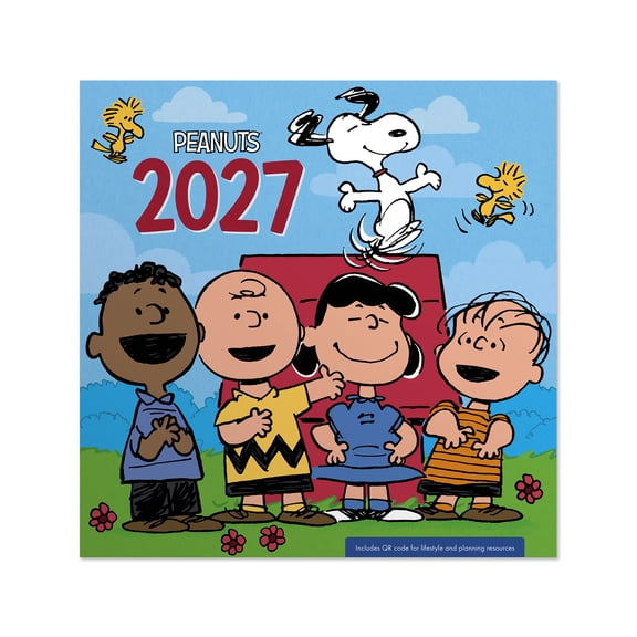 2027 Peanuts Wall Calendar 12x12 January-December Gridded